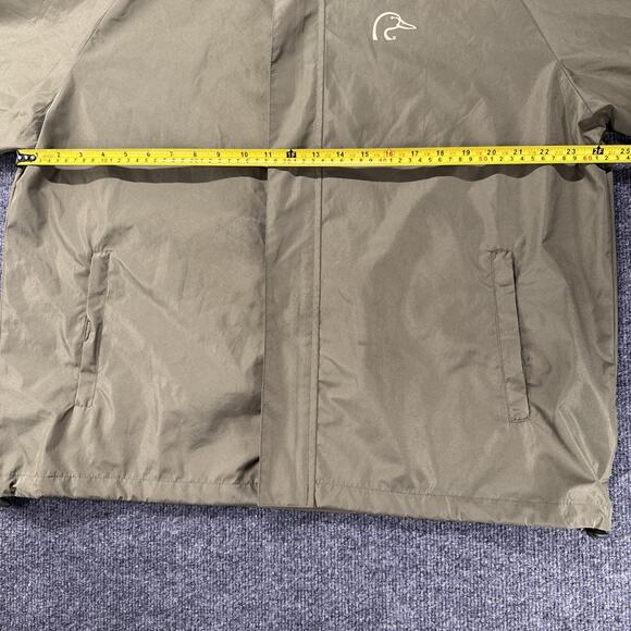 Ducks Unlimited Olive Spellout Waterproof Lightweight Full Zip Hooded Jacket XL - Picture 6 of 10